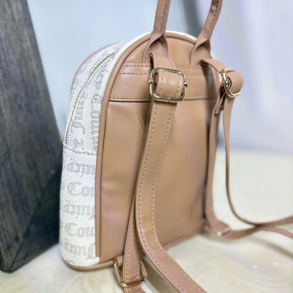Juicy Couture pecan white and tan mini backpack